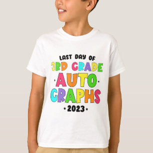 Camiseta Grado Del Último Día De Autografías Escolares
