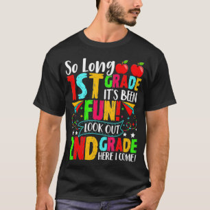 Camiseta Grado Funny Bye Primer Grado Cuidado 2º Grado Cute
