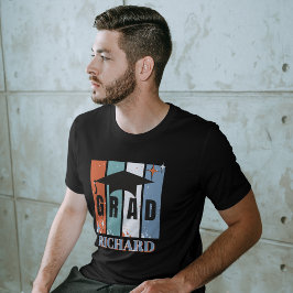 Camiseta Grado nostálgico del niño de la gorra de graduació