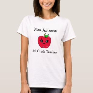 Camiseta Grado personalizado y nombre de profesor cute Appl