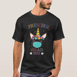 Camiseta Grado Preescolar 2021 Para Chicas Unicorn Wit