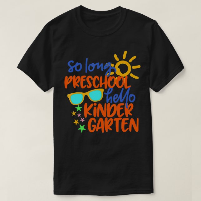 CAMISETA GRADO PREESCOLAR TAN LARGO HELLO KINDERGARTEN (Diseño del anverso)