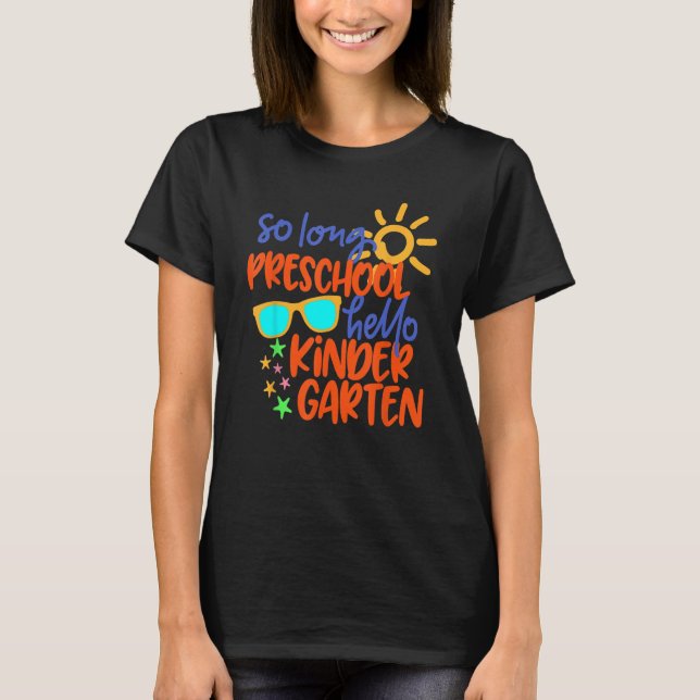 CAMISETA GRADO PREESCOLAR TAN LARGO HELLO KINDERGARTEN (Anverso)