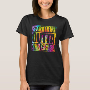 Camiseta Gradua 2023 de Tie & Dye Straight Outta Second Gra