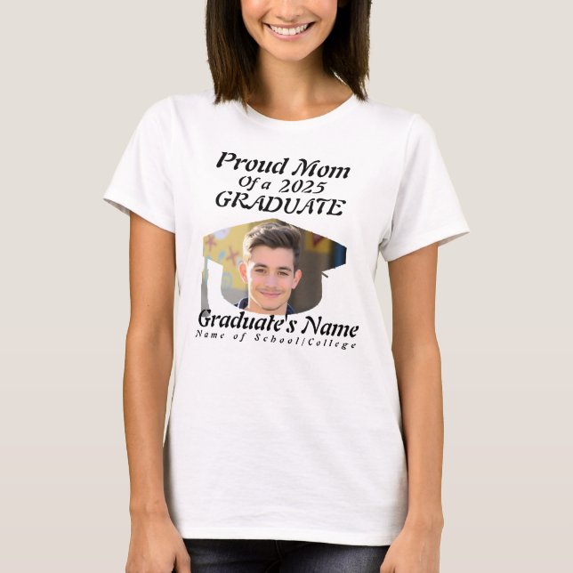 Camiseta Graduación 2025 - Mamá orgullosa personalizada (Anverso)