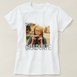 Camiseta Graduación 20XX Moderna Simple Foto Personalizada