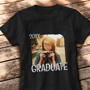Camiseta Graduación 20XX Moderno Simple Foto Personalizada