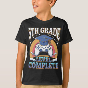 Camiseta Graduación Completa de 5to Grado Nivel de Juegos p