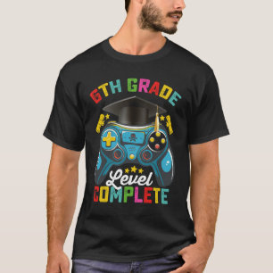 Camiseta Graduación Completa de 6to Grado Nivel de Juegos p