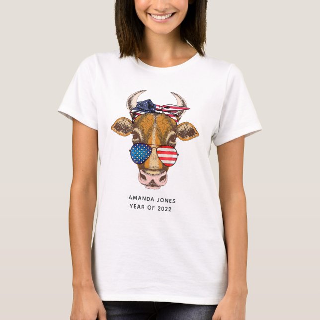 Camiseta Graduación con temática estadounidense en Estados  (Anverso)