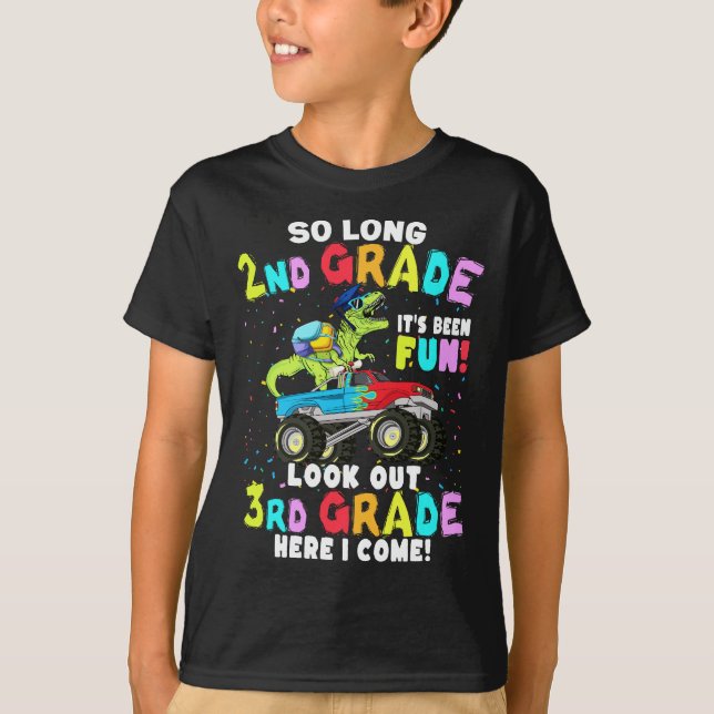 Camiseta Graduación de 2º Grado en Dinosaurio Rex (Anverso)