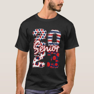 Camiseta Graduación De 2023 De Ancianos Rojos Y Azules