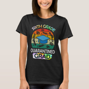 Camiseta Graduación de 6to Grado Cuarentena Senior 2021 Gra