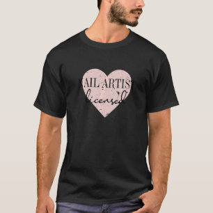 Camiseta Graduación de Artista de Uñas Licenciado Artista d