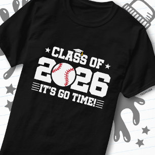 Camiseta Graduación de béisbol de la clase de 2026 ¡Es hora
