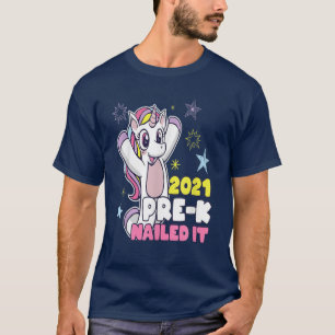 Camiseta Graduación de Chica unicornio antes de la escuela