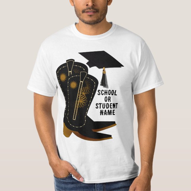Camiseta Graduación de Cowboy Boots (Anverso)