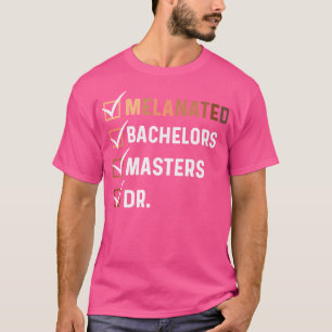 Camiseta Graduación De Doctorado Melanado Mamáes De Bachelo