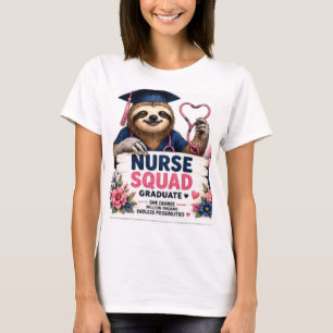 Camiseta Graduación de Enfermera Squad Perezoso RN 2026 Enf