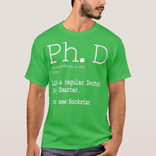 Camiseta Graduación de estudiante de doctorado en definició