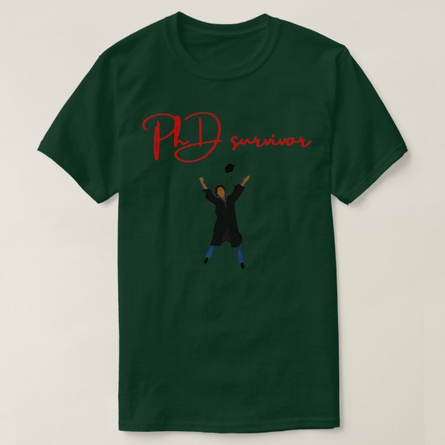 Camiseta Graduación de estudiante de doctorado para supervi (Diseño del anverso)