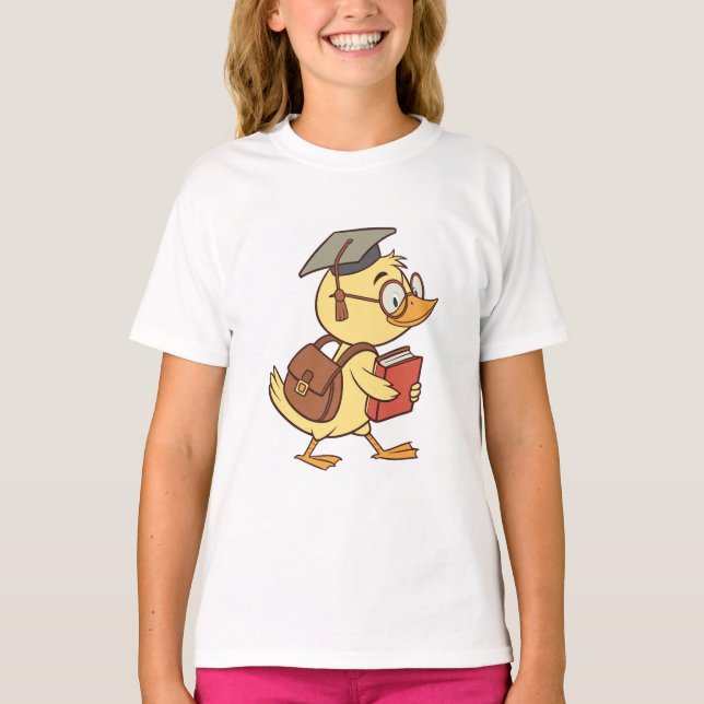 Camiseta Graduación de estudiante de pato Personalizado int (Anverso)
