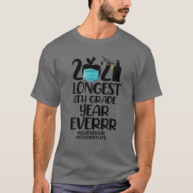 Camiseta Graduación De Estudiantes De Octavo Grado Más Larg (Anverso)