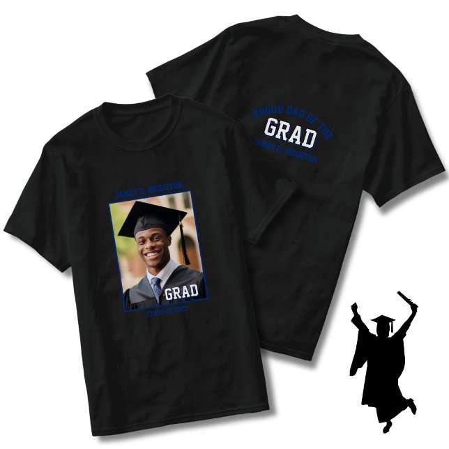 Camiseta Graduación de foto de Blue Proud Dad (Subido por el creador)