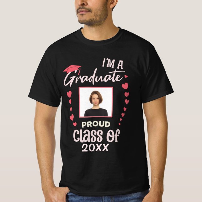 Camiseta Graduación de fotografía de grado de Personalizado (Anverso)