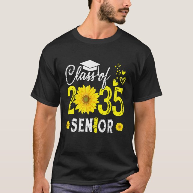 Camiseta Graduación De Girasol Clase Superior De 2035 35 Gr (Anverso)