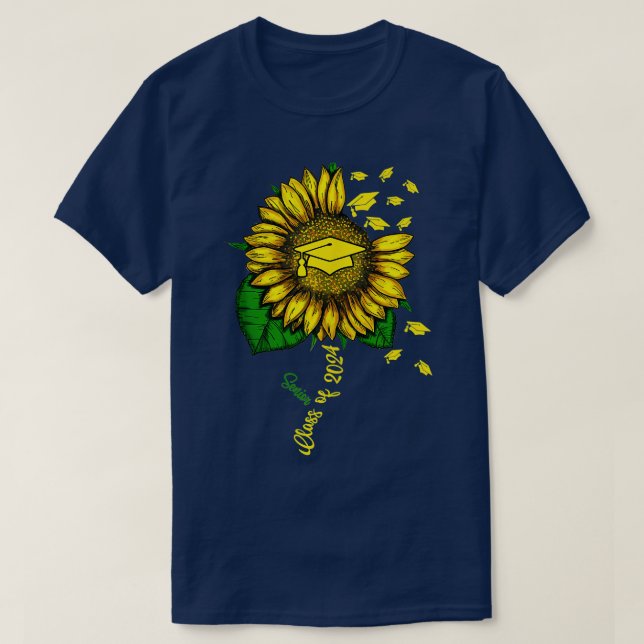 Camiseta Graduación de girasol de grado superior de 2024 (Diseño del anverso)