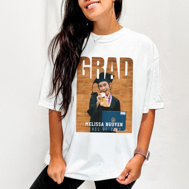 Camiseta Graduación de Grad Photo Black (Grad Photo Black Graduation T-Shirt
)