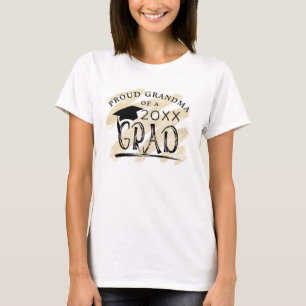 Camiseta Graduación de GRANDMA ORGULLOSO DE UN GRADO Oro Ne