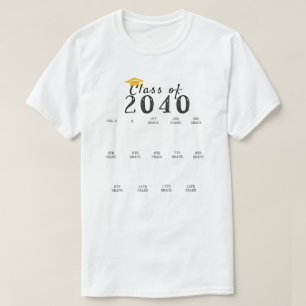Camiseta Graduación de huellas dactilares de 2040 Crecer co
