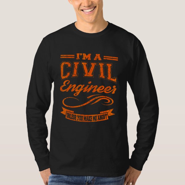 Camiseta Graduación de ingeniero civil de ingeniería civil (Anverso)