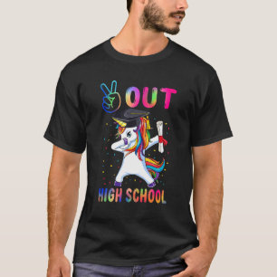 Camiseta Graduación de instituto de Unicorn Peace Out el dí