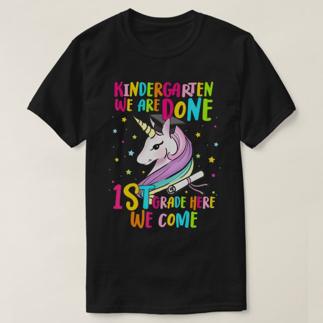 Camiseta Graduación de jardines de infancia Unicornio mágic (Diseño del anverso)