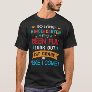 Camiseta Graduación de Kinder Regalo para Niños de 1er Grad