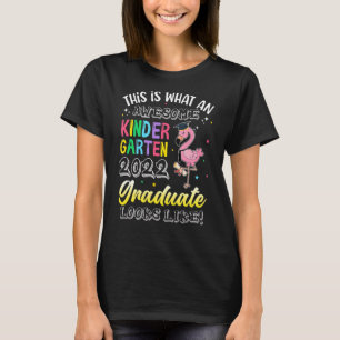 Camiseta Graduación De Kindergarten Cute Flamingo Para Niño