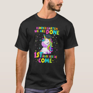 Camiseta Graduación De Kindergarten Unicornio Magico Para C