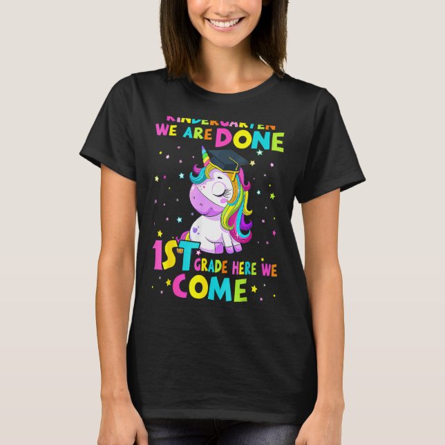 Camiseta Graduación De Kindergarten Unicornio Magico Para C (Anverso)