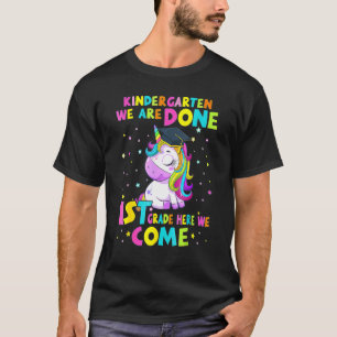 Camiseta Graduación De Kindergarten Unicornio Magico Para C