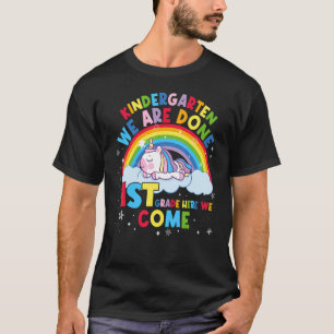 Camiseta Graduación De Kindergarten Unicornio Magico Para C