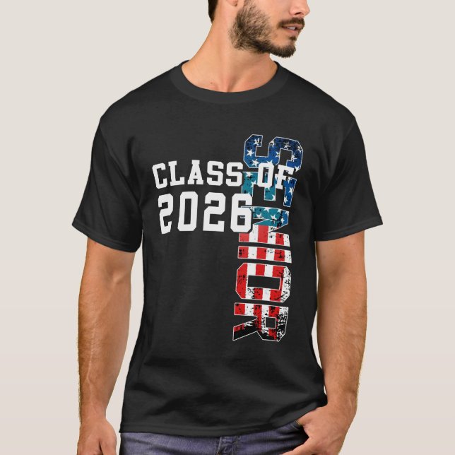 Camiseta Graduación de la bandera estadounidense de 2026 (Anverso)