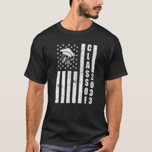 Camiseta Graduación de la bandera estadounidense desgastada