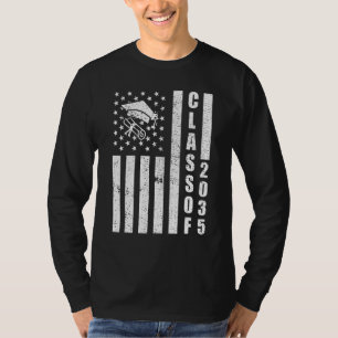 Camiseta Graduación de la bandera estadounidense desgastada
