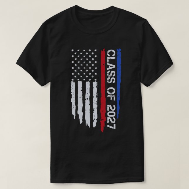 Camiseta Graduación De La Bandera Estadounidense Superior 2 (Diseño del anverso)