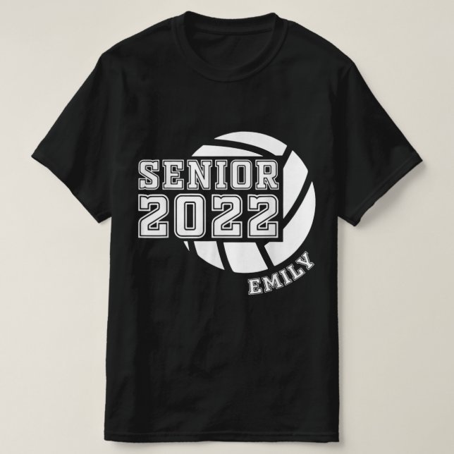 Camiseta Graduación de la clase de jugador senior de voleib (Diseño del anverso)