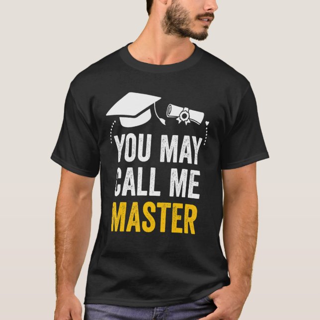 Camiseta Graduación de maestría 2022 Puede Llamarme Mast (Anverso)