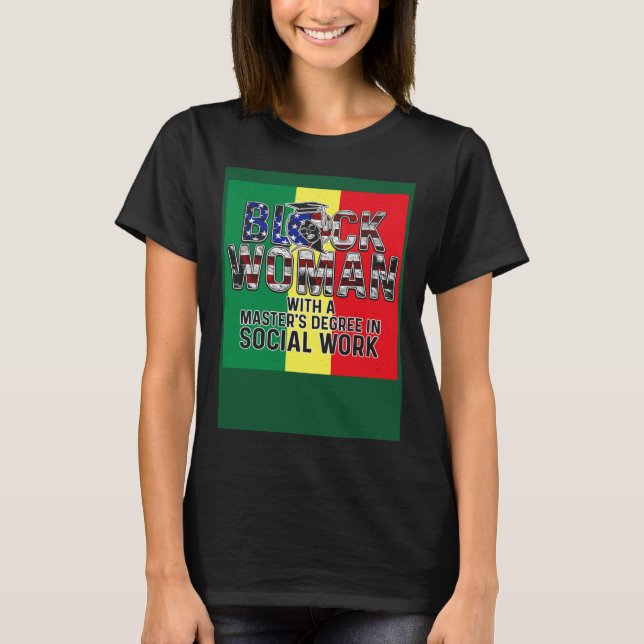 Camiseta Graduación de máster de la bandera del trabajo soc (Anverso)